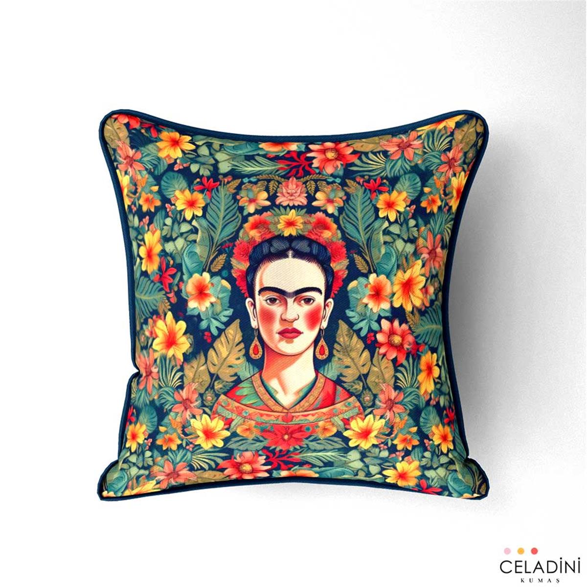 Tropikal Frida Kahlo Pop Art Kumaş