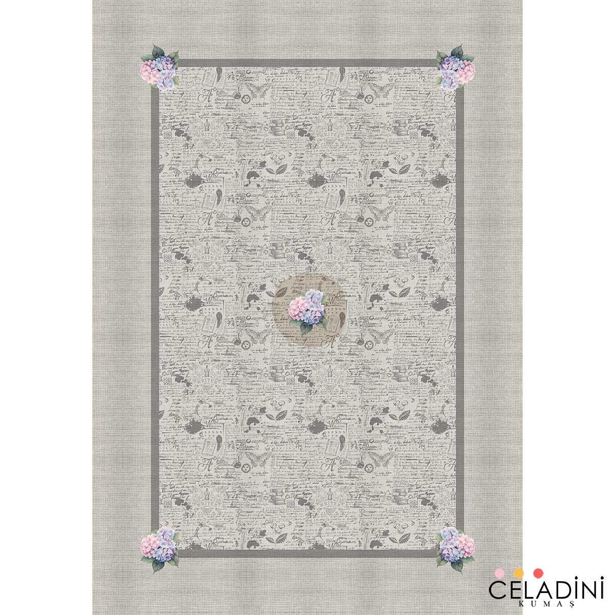 Vintage Ortanca Masa Örtüsü Kumaşı 140x200 cm