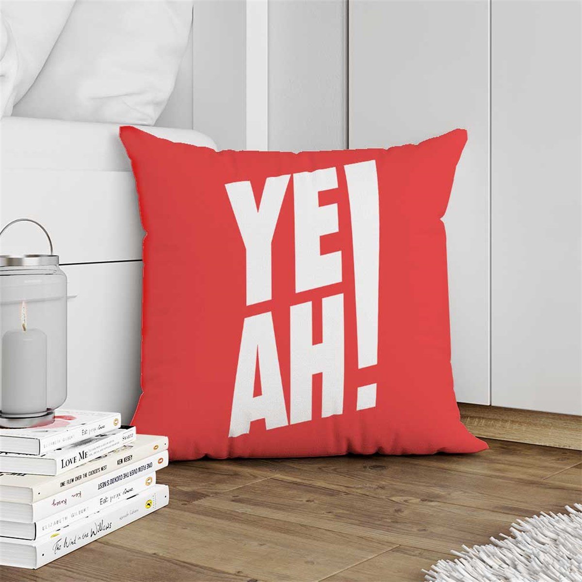 Yeah ! Yazılı Kırlent Kumaşı