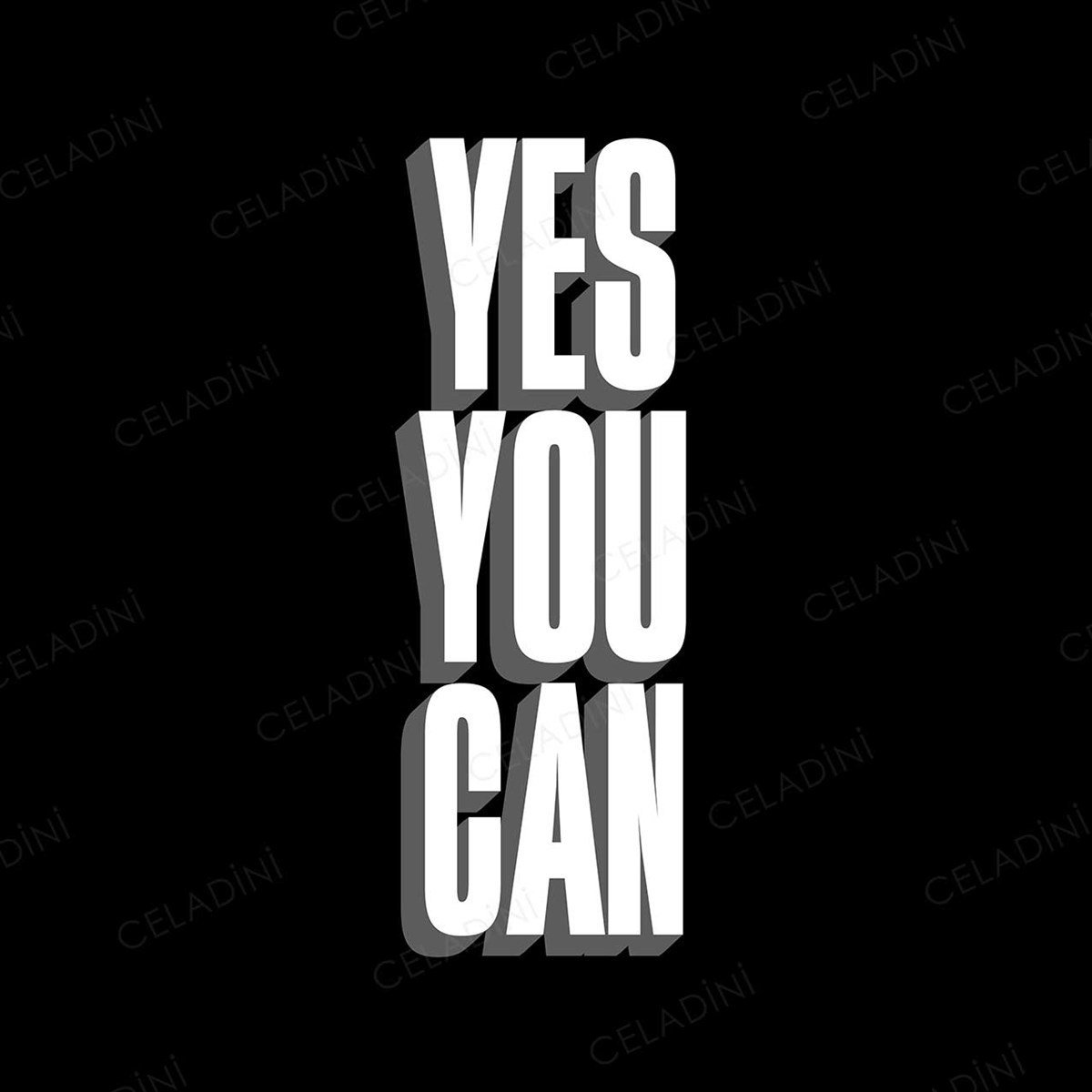 Yes You Can Yazılı Kırlent Kumaşı
