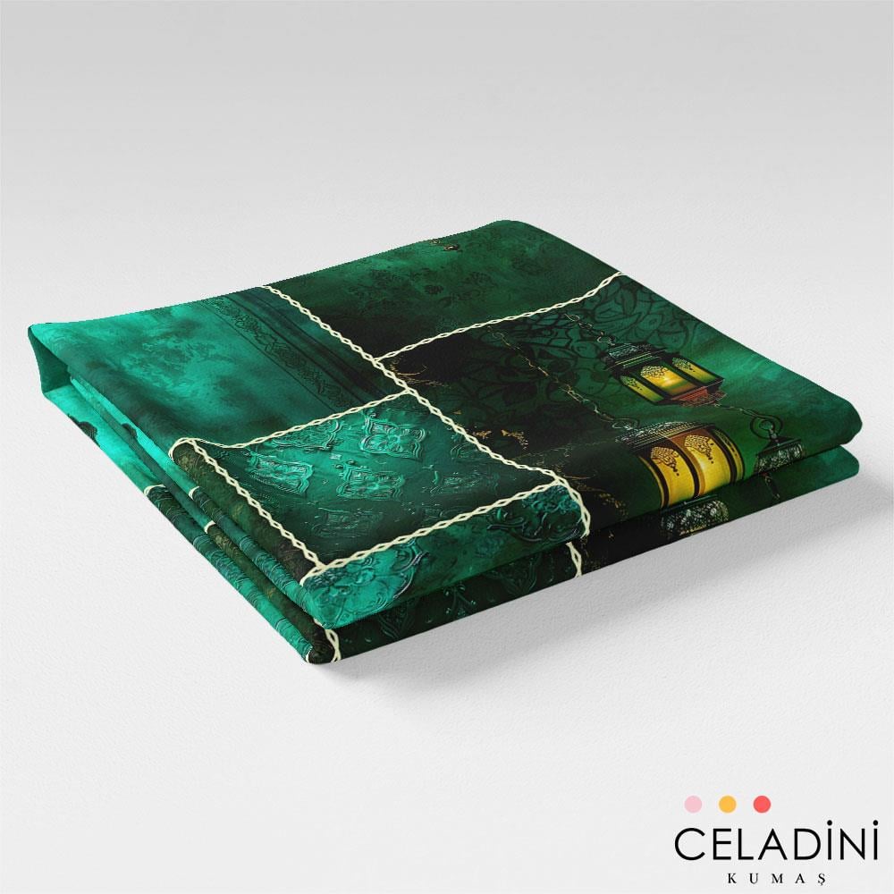 Zümrüt Ramazan Patchwork Desenli Kumaş