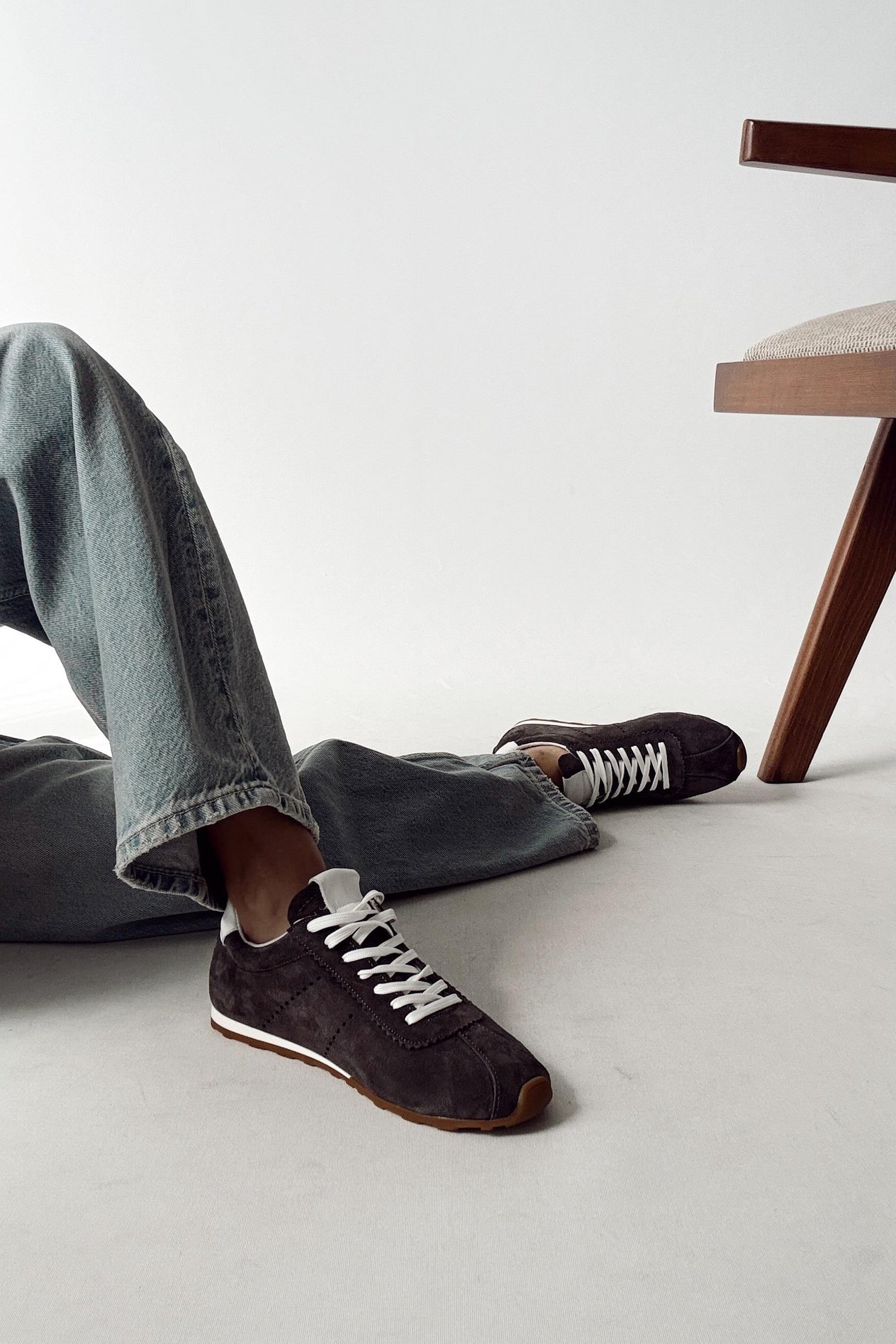 Sortie Antrasit Hakiki Deri Sneaker