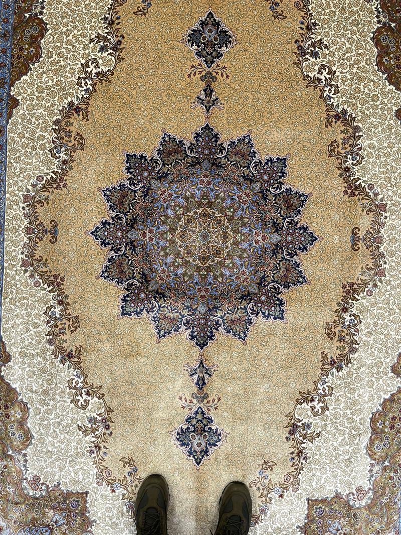 İran ipek Qum serisi Laci-Bej