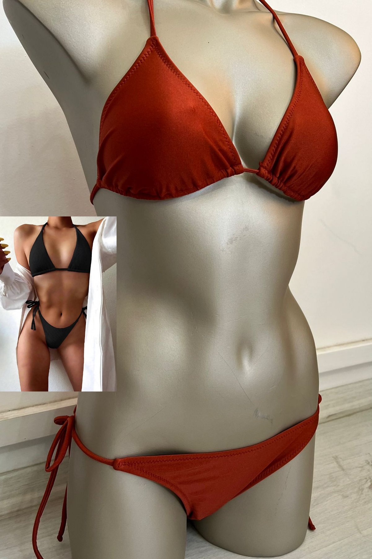 AnastasiaBağlamalı Kiremit Rengi Bikini Takımı