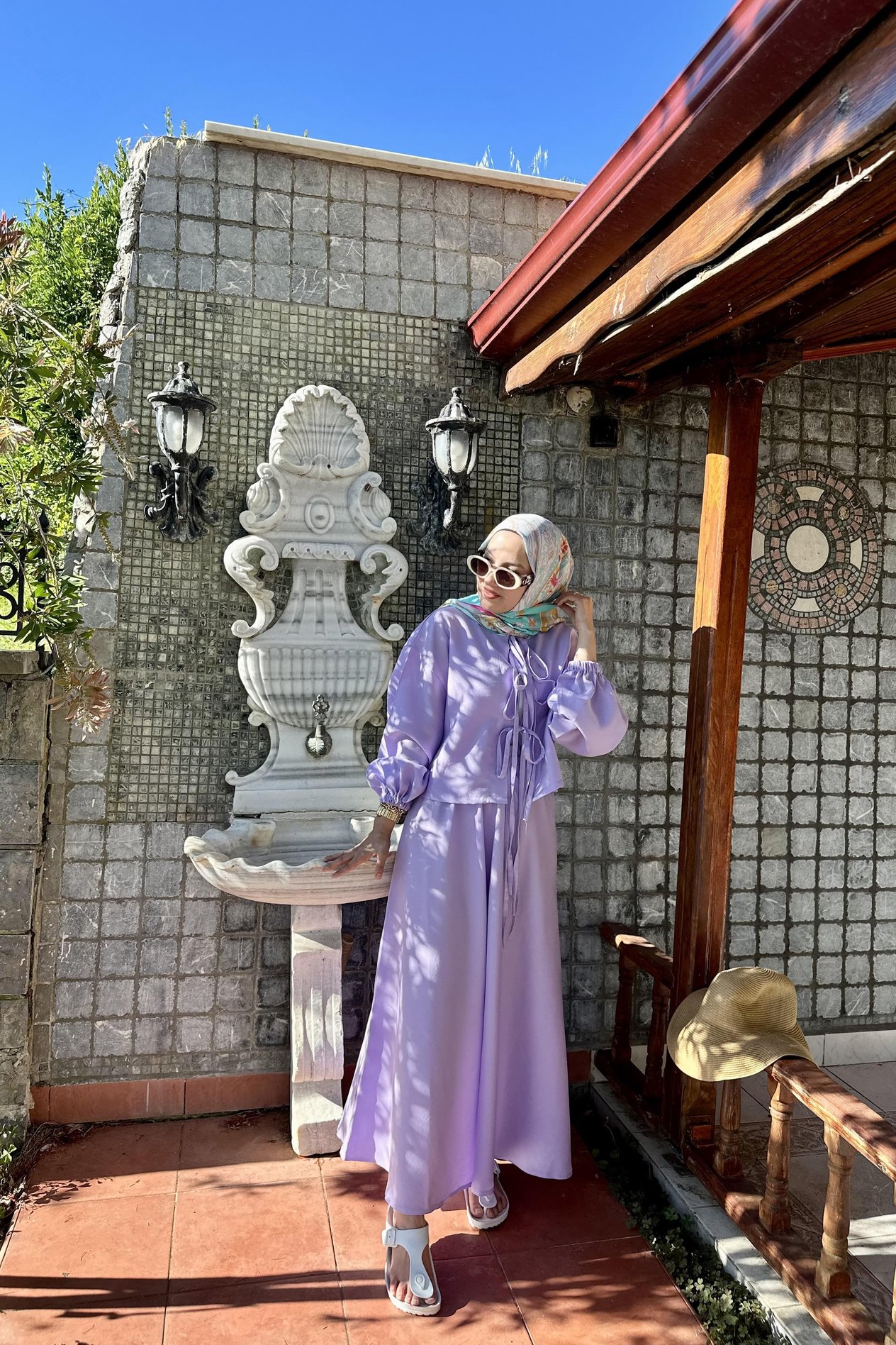 Leylak Bağlama Etekli Takım