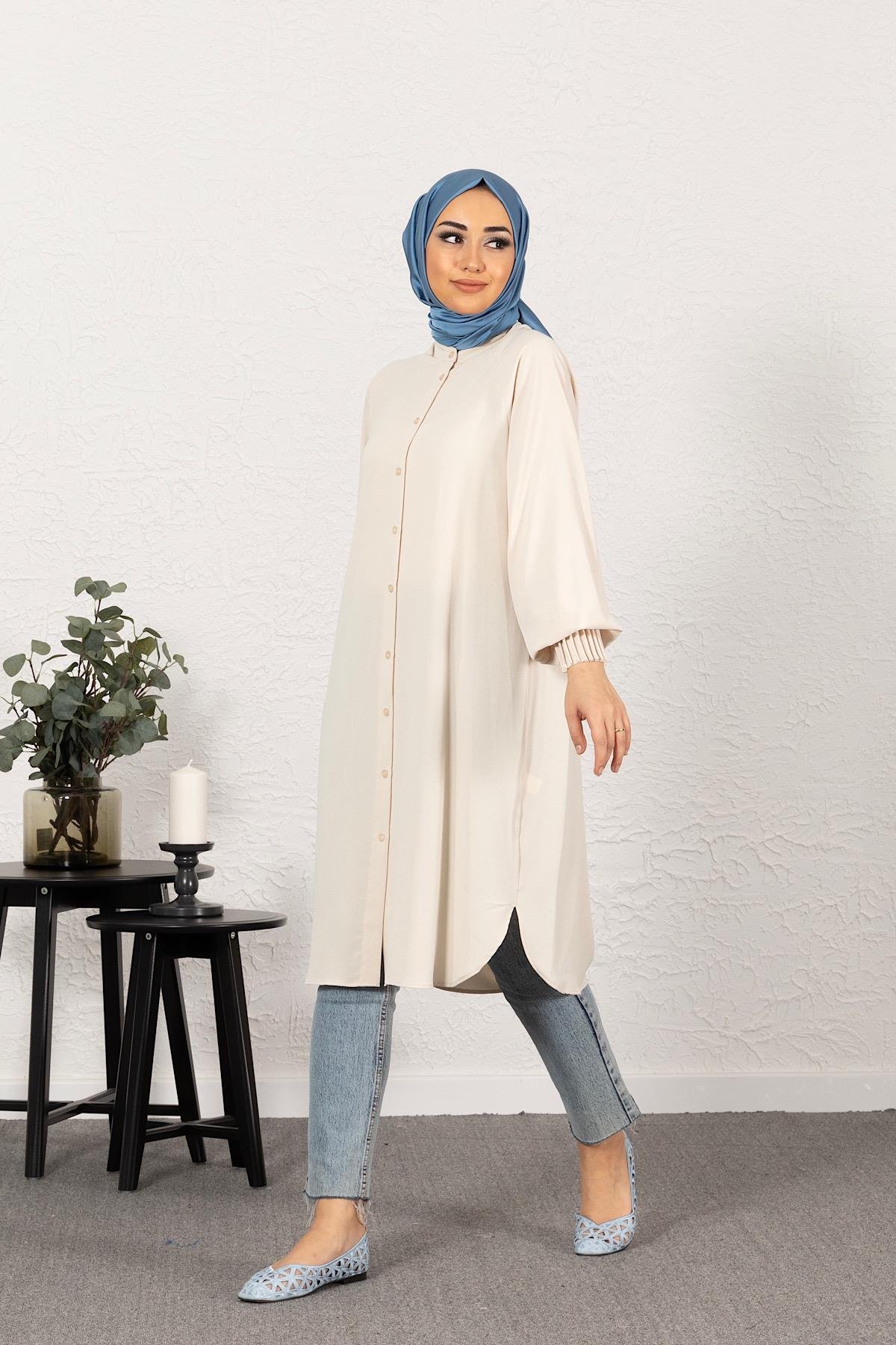 Bilek Detay Uzun Tunik Taş