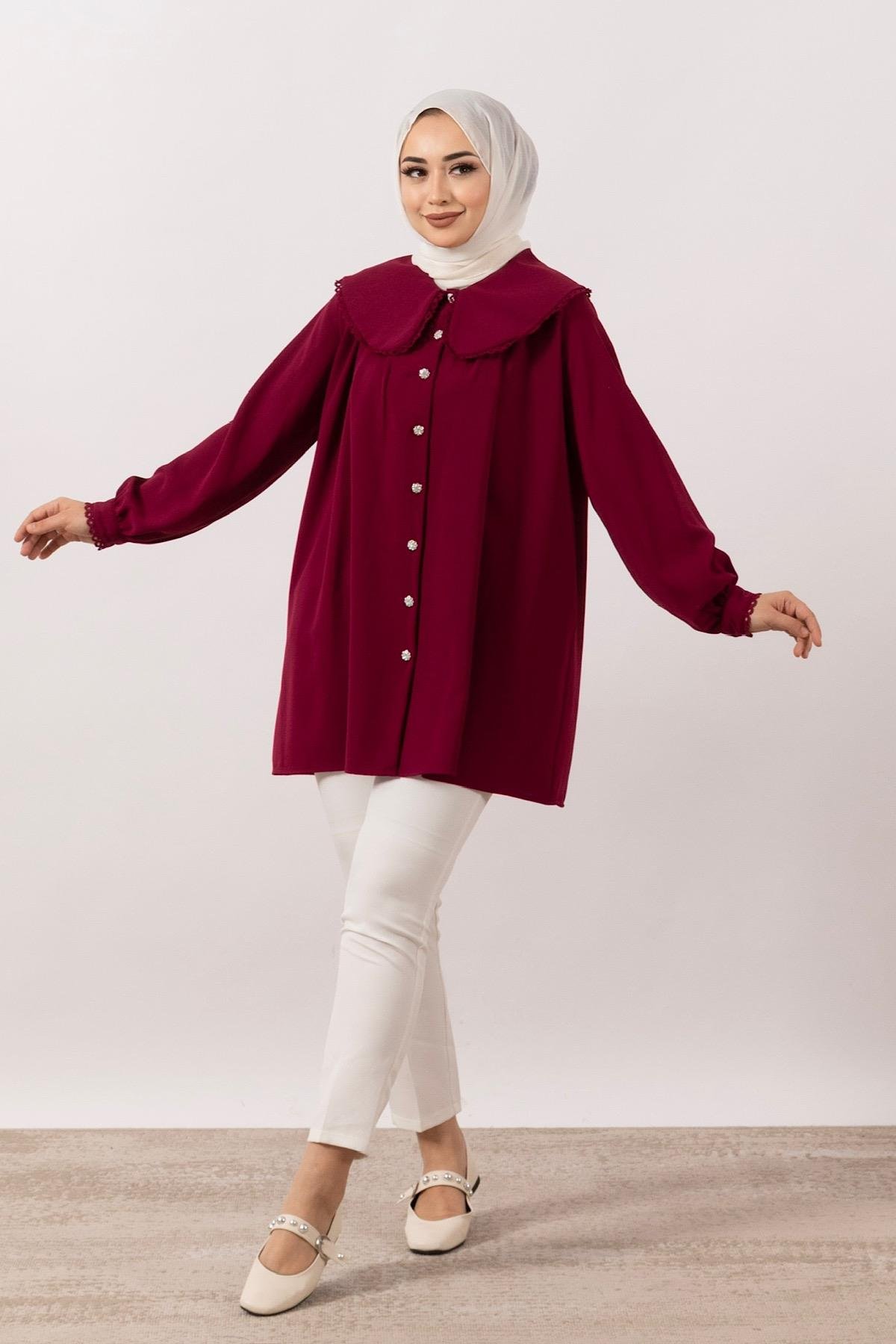 Dantelli Bebe Taka Tunik Bordo