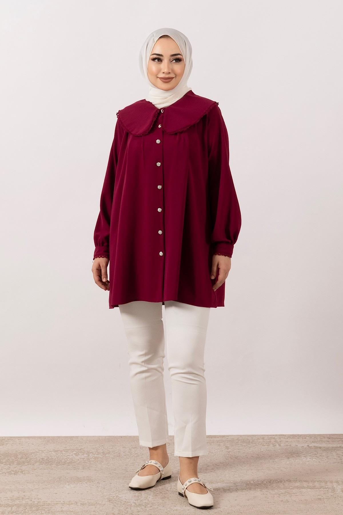 Dantelli Bebe Taka Tunik Bordo