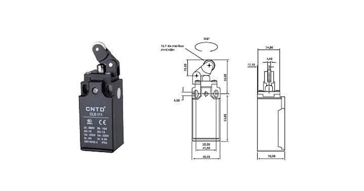 CNTD CLS-111 Dar Gövde Doğrusal Pim Kol Makaralı Limit Switch