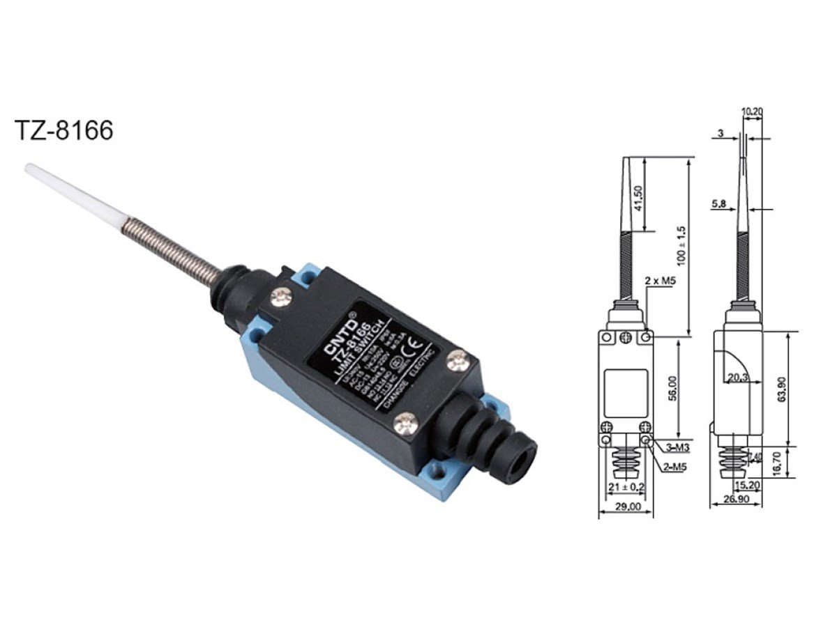 CNTD TZ-8166 Spiral Telli Plastik Çubuk Limit Switch