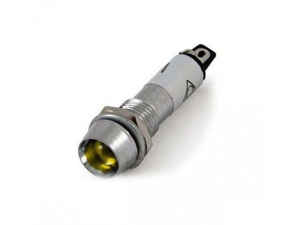 METAL SİNYAL LAMBASI 220V  8MM SARI  ( IC-225 )