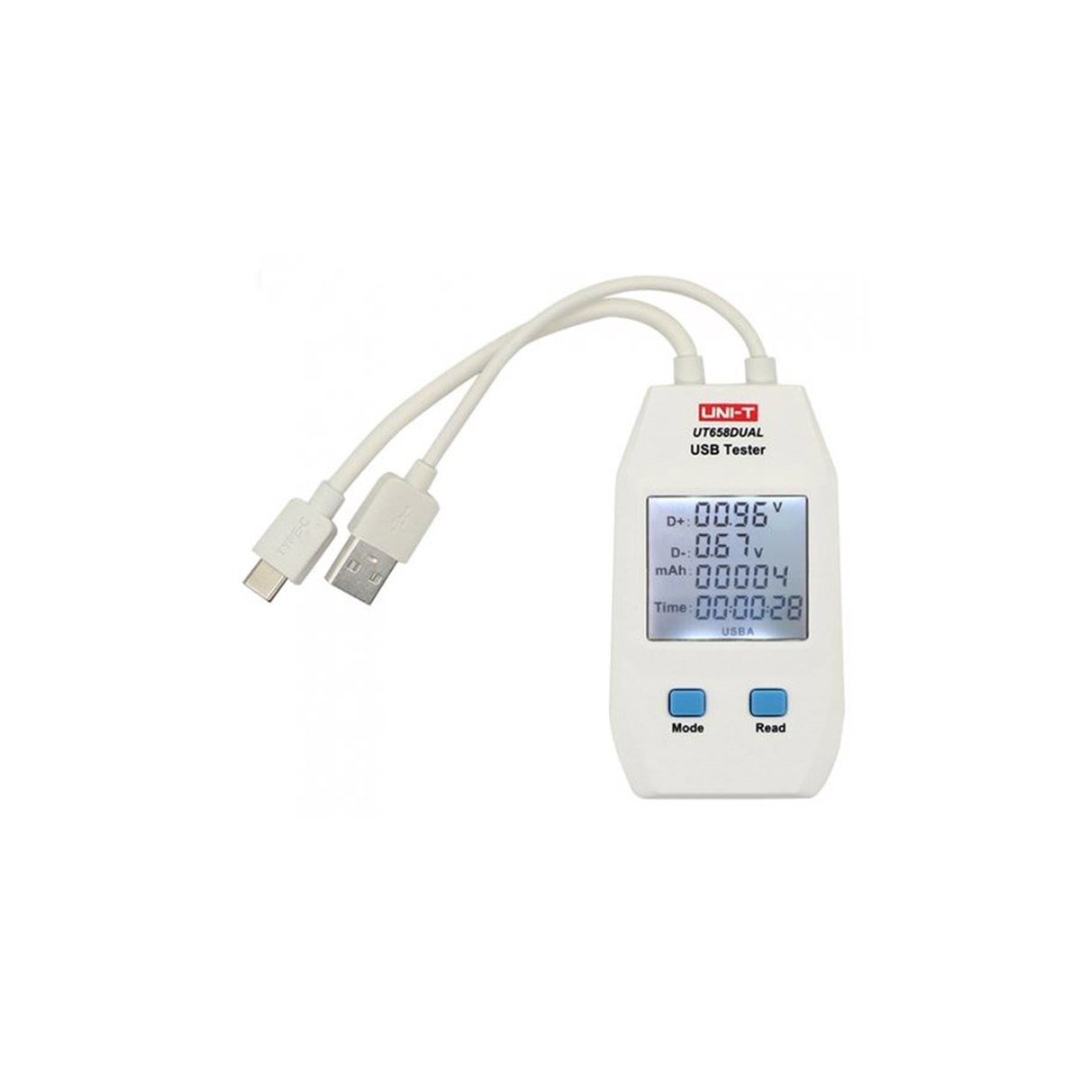 Unit UT658DUAL Çift Çıkışlı Usb Akım Gerilim Test Cihazı