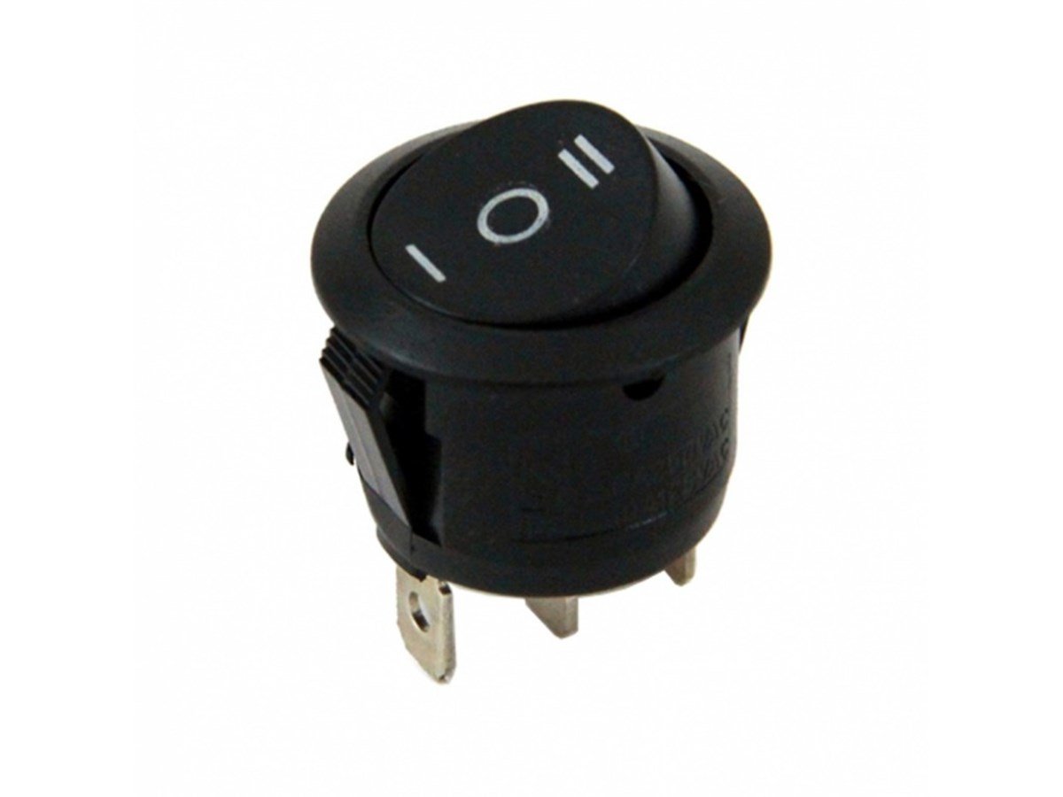 Yuvarlak Işıksız Anahtar ON-OFF-ON 3P IC-134