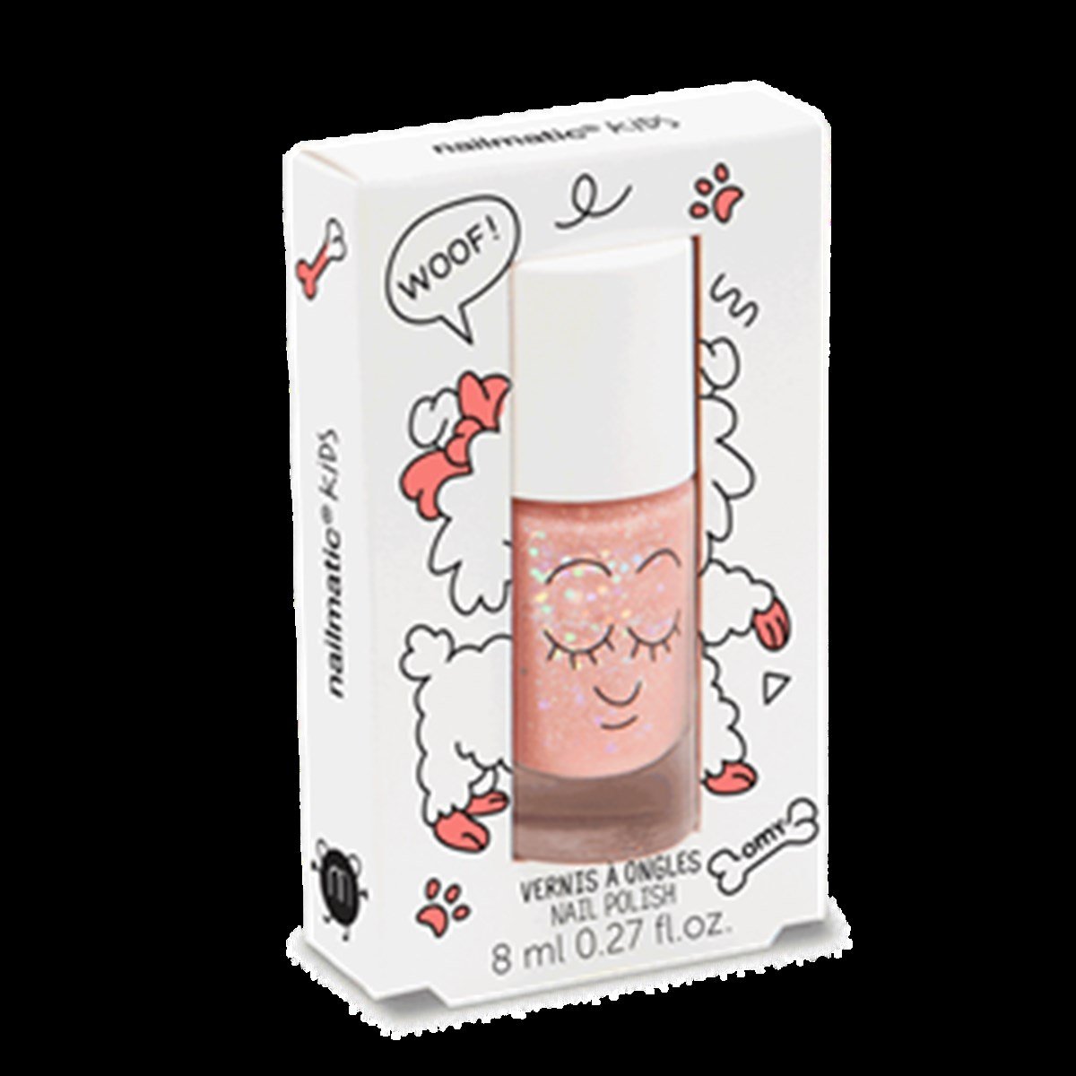 nailmatic Su Bazlı Tırnak Cilası-Peachy(Büyük Simli Şeftali)