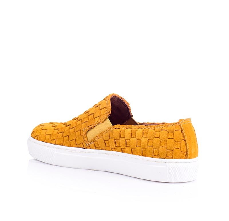 Sarı Örgü Slip On Sneaker - GIGI