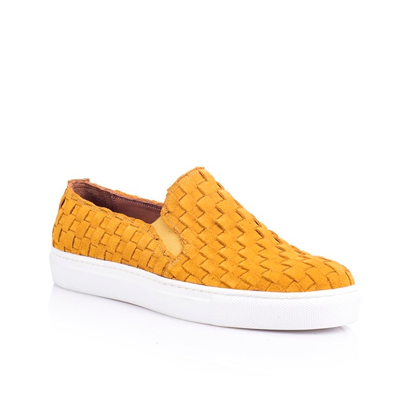 Sarı Örgü Slip On Sneaker - GIGI