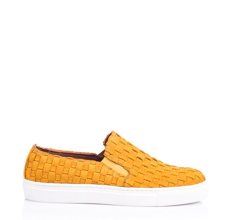 Sarı Örgü Slip On Sneaker - GIGI