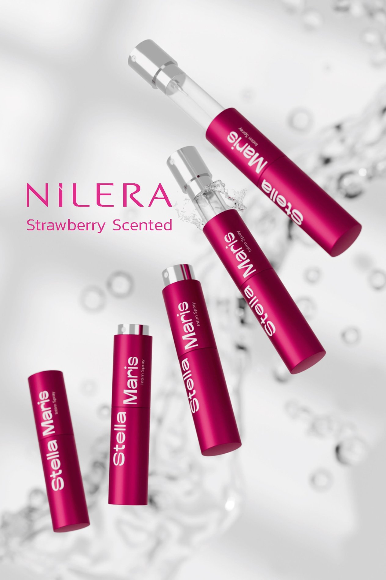 Nilera Stella Maris Intim Spray With Refill Set - Strawberry Scented - Nilera