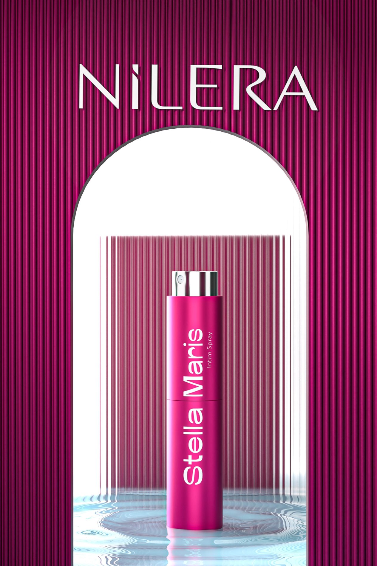 Nilera Stella Maris Intim Spray With Refill Set - Strawberry Scented - Nilera