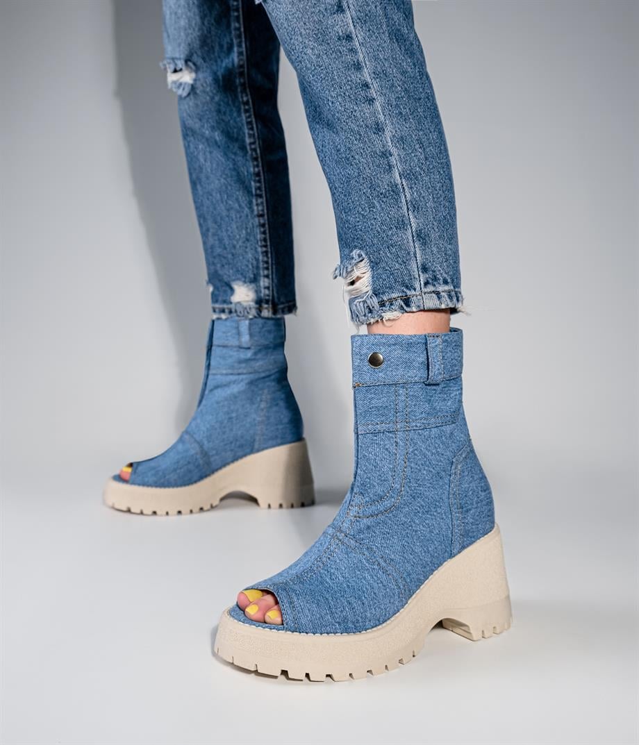 ALİCE Jean Nude Taban Sandalet