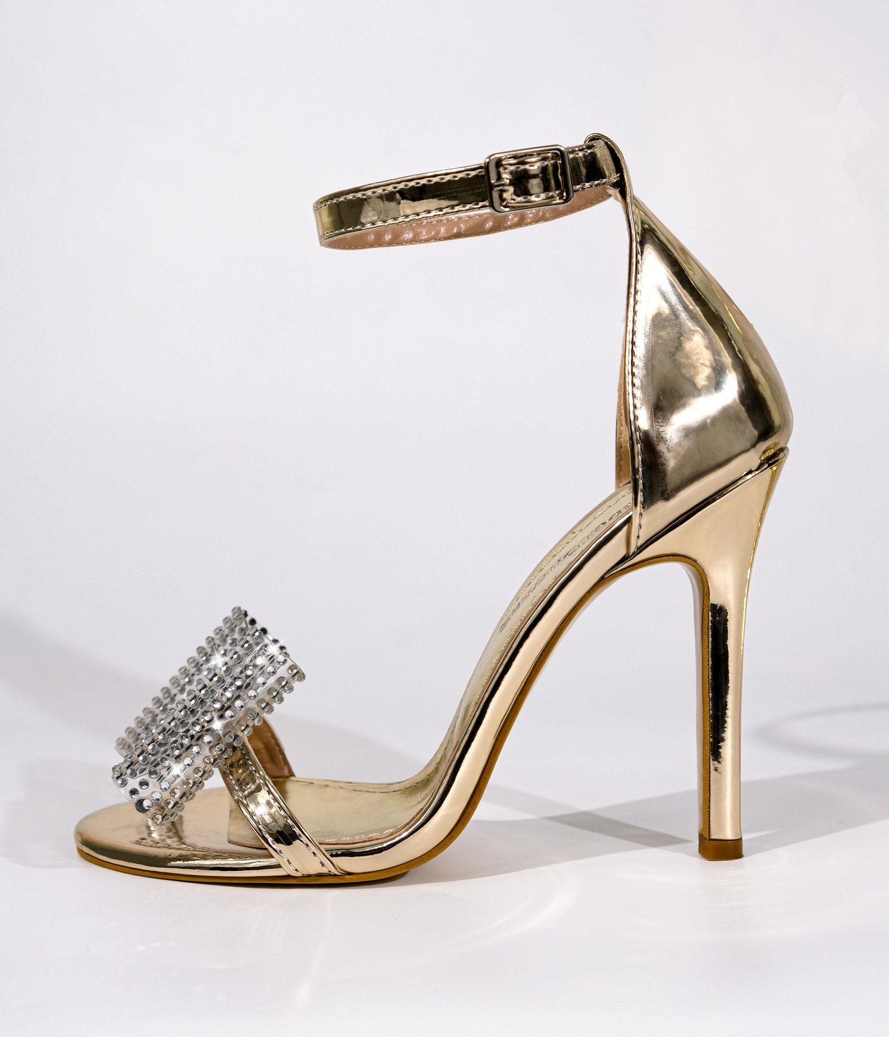 Arci Gold  Sandals with Bowtie