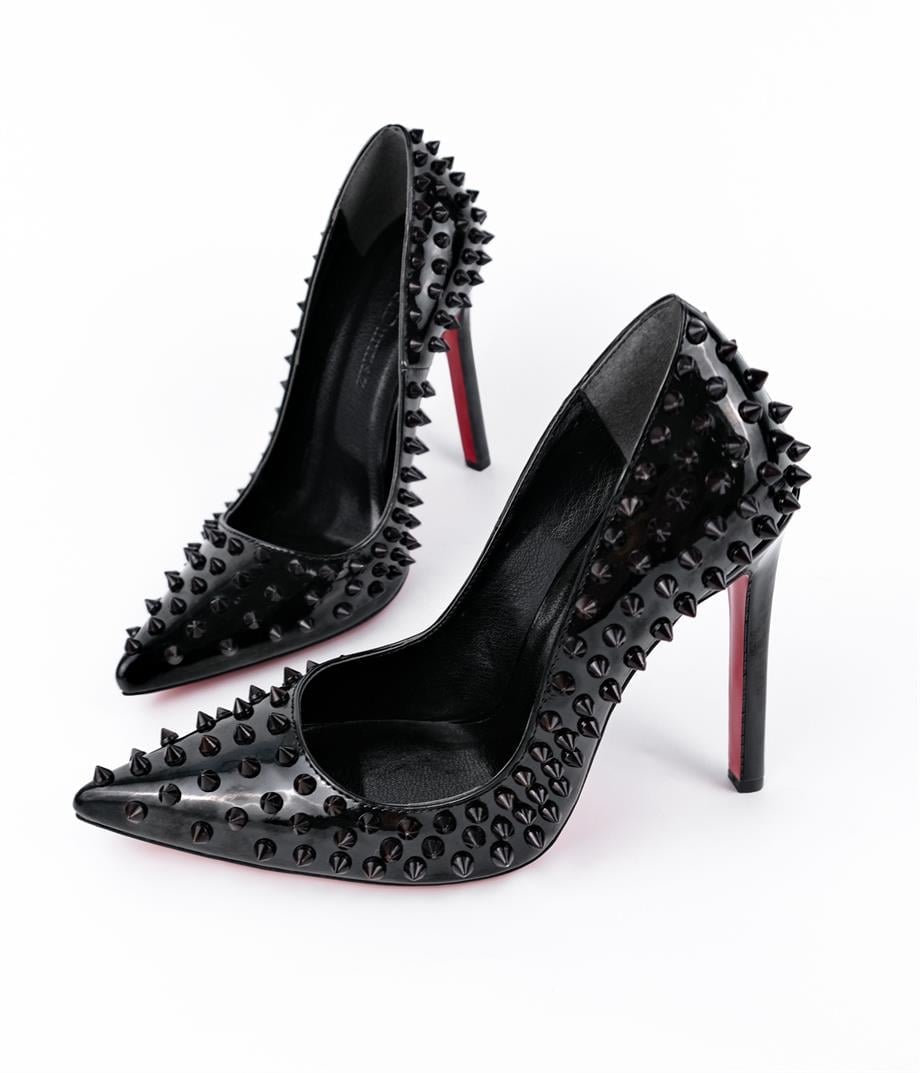 Diana Siyah Trok Detaylı Stiletto 