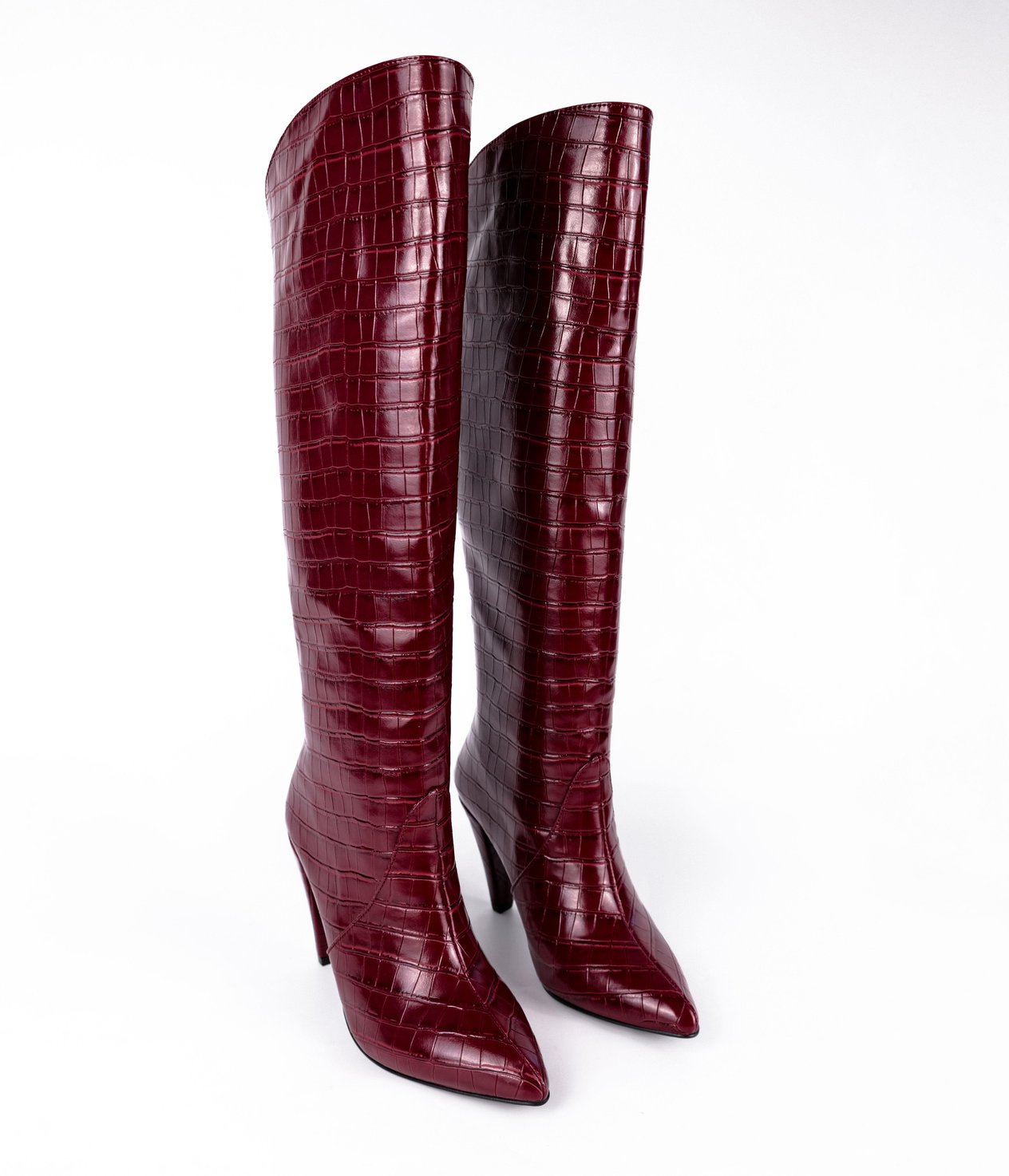 LAPİNTA Claret Red Pointy Toe Boots