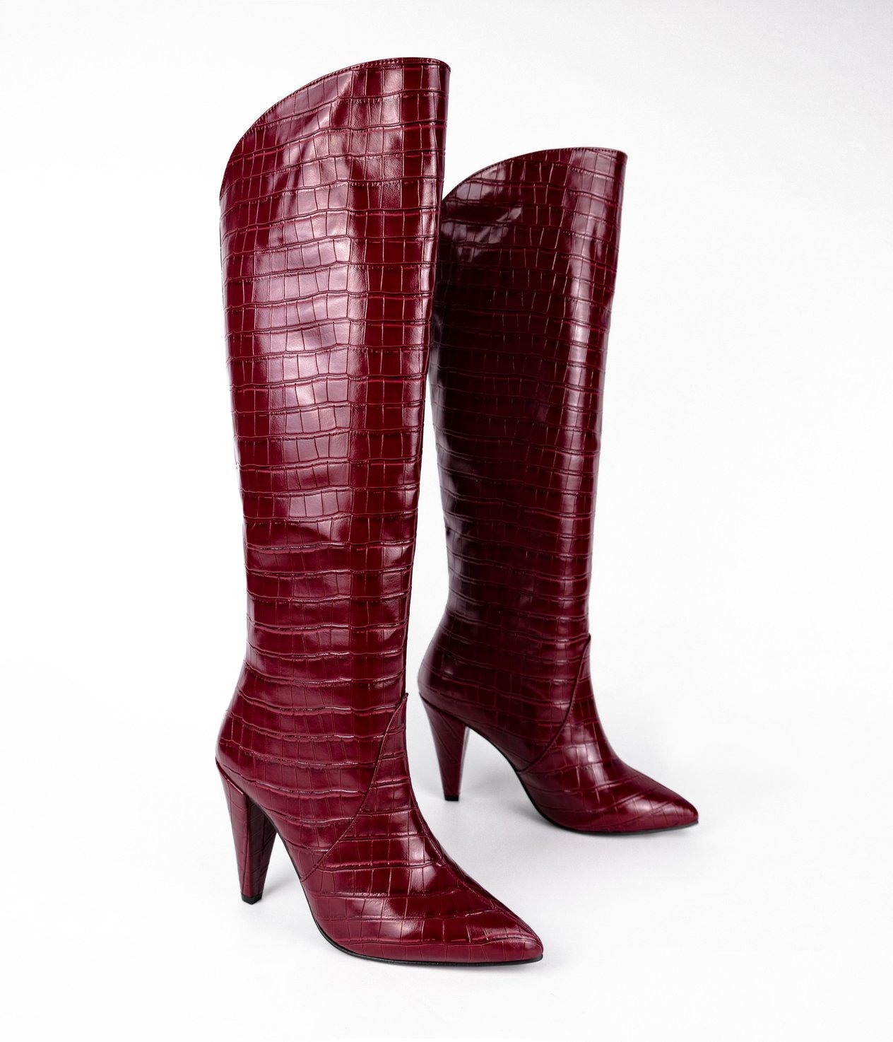 LAPİNTA Claret Red Pointy Toe Boots