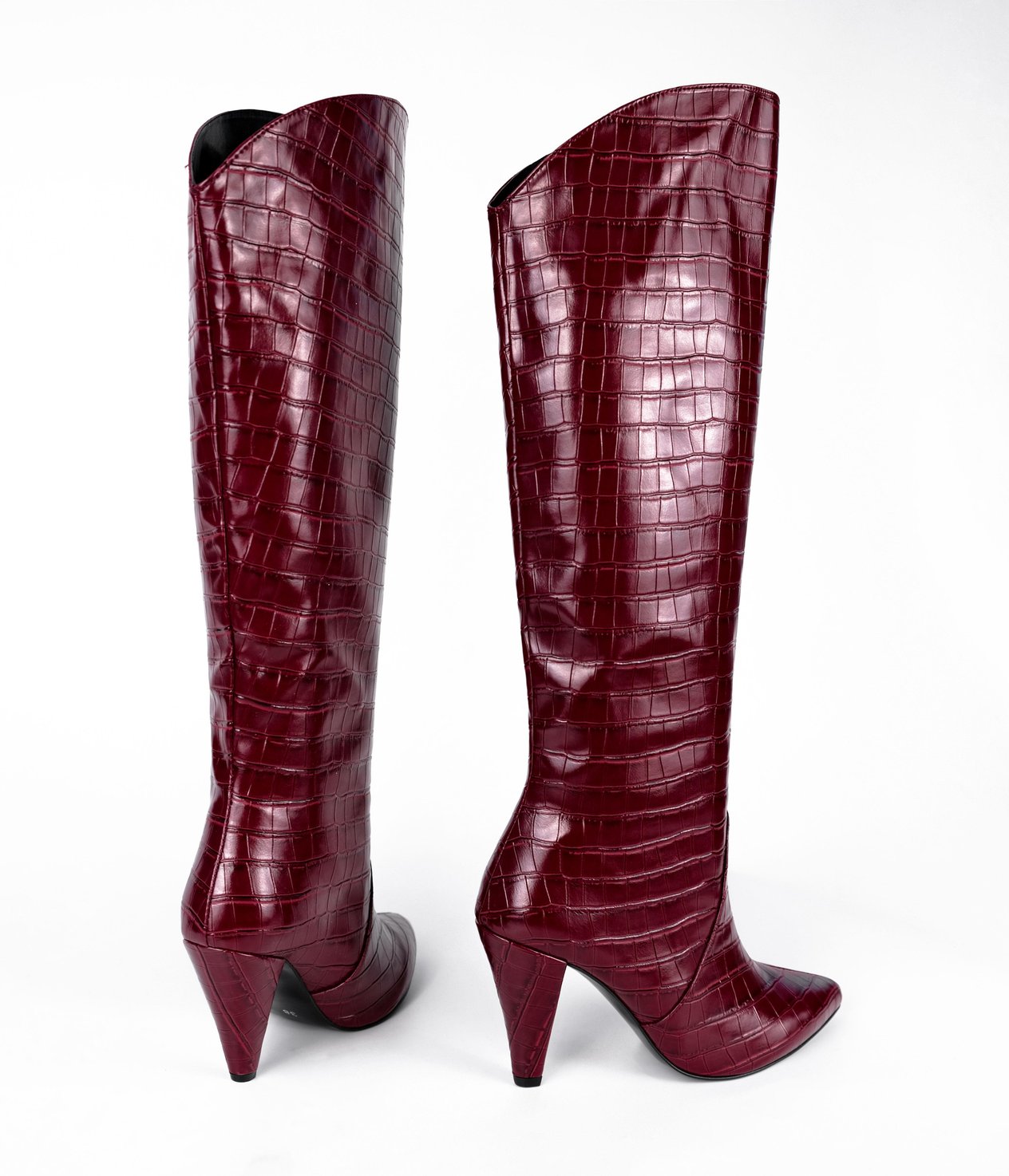 LAPİNTA Claret Red Pointy Toe Boots