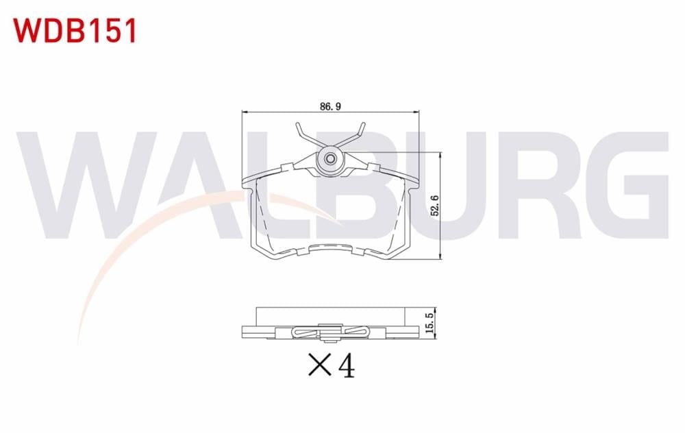 FREN BALATA ARKA VW GOLF IV 1.4i 16v 1997-2005