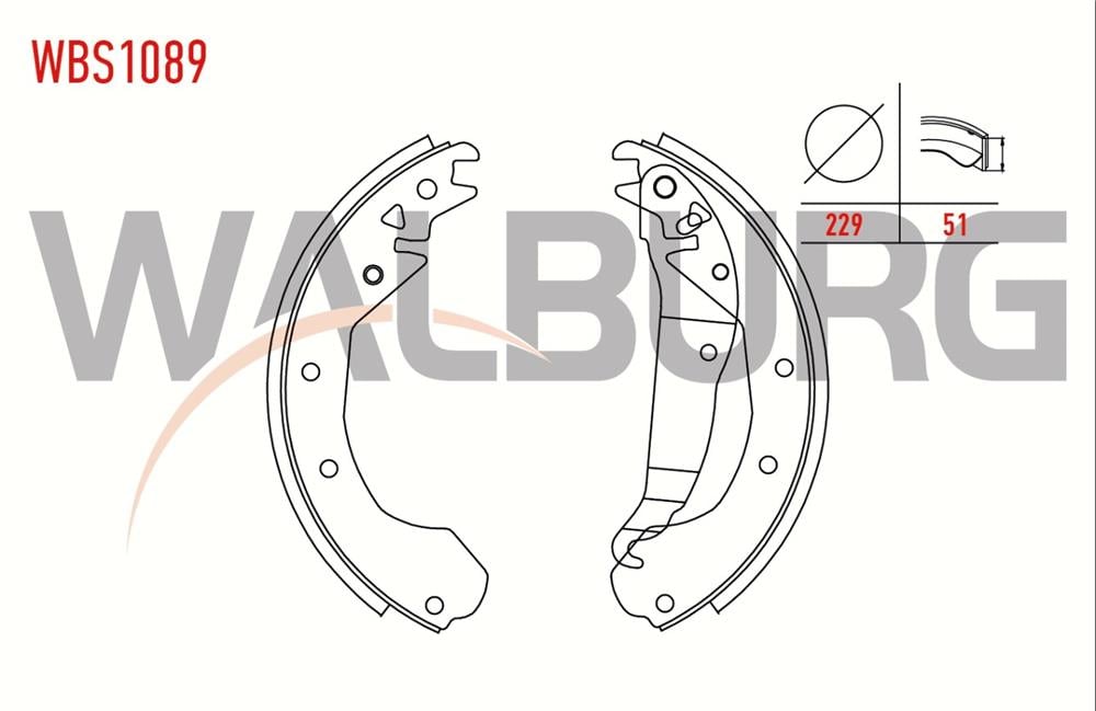 FREN PABUC BALATA ARKA      229X51 mm OPEL COMBO B 1.4 1994-2001