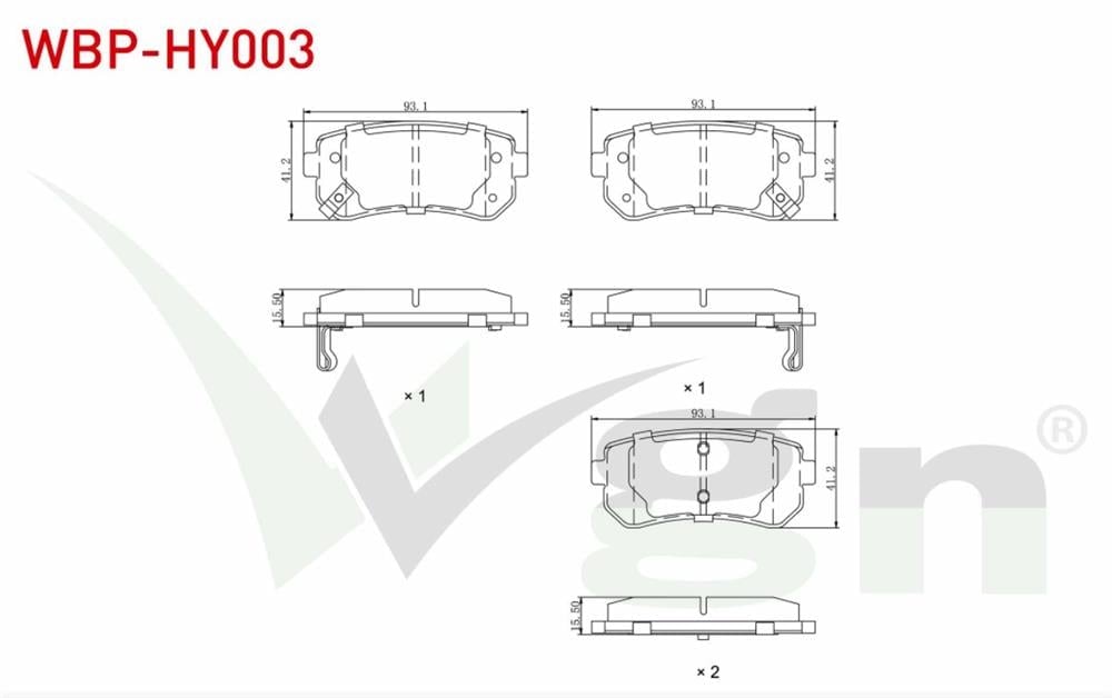 HYUNDAI ACCENT ERA 06=> ARKA FREN BALATASI (WAGEN)