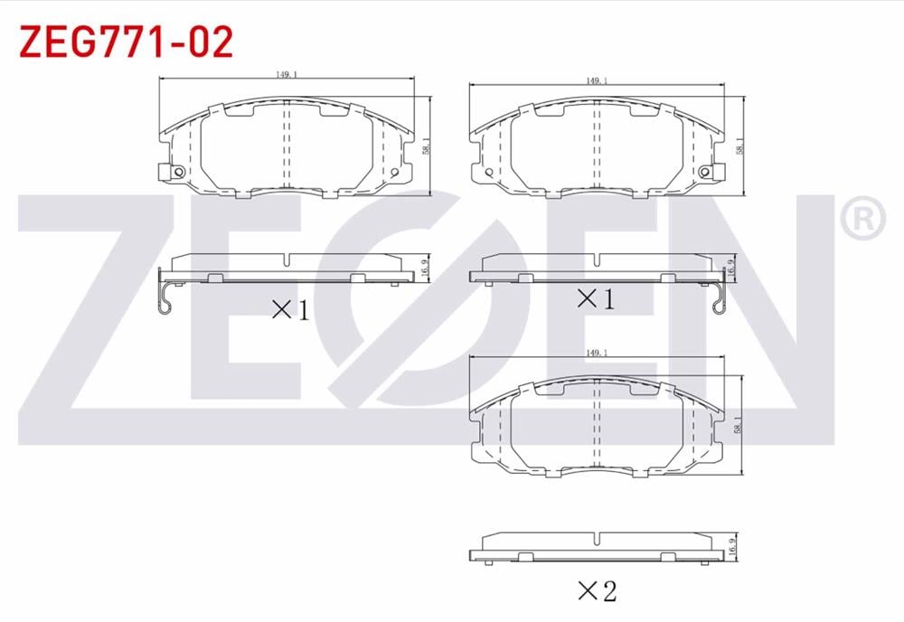 HYUNDAİ STAREX 97-07 ÖN BALATA İKAZLI (ZEGEN)