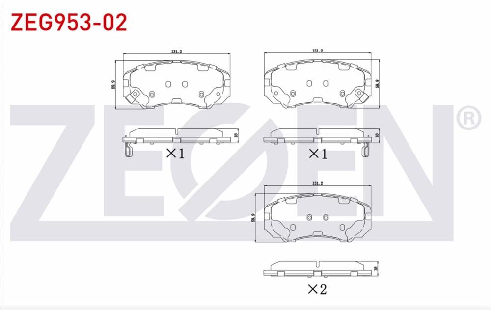 HYUNDAI TUCSON 04=> ÖN FREN BALATASI (ZEGEN)