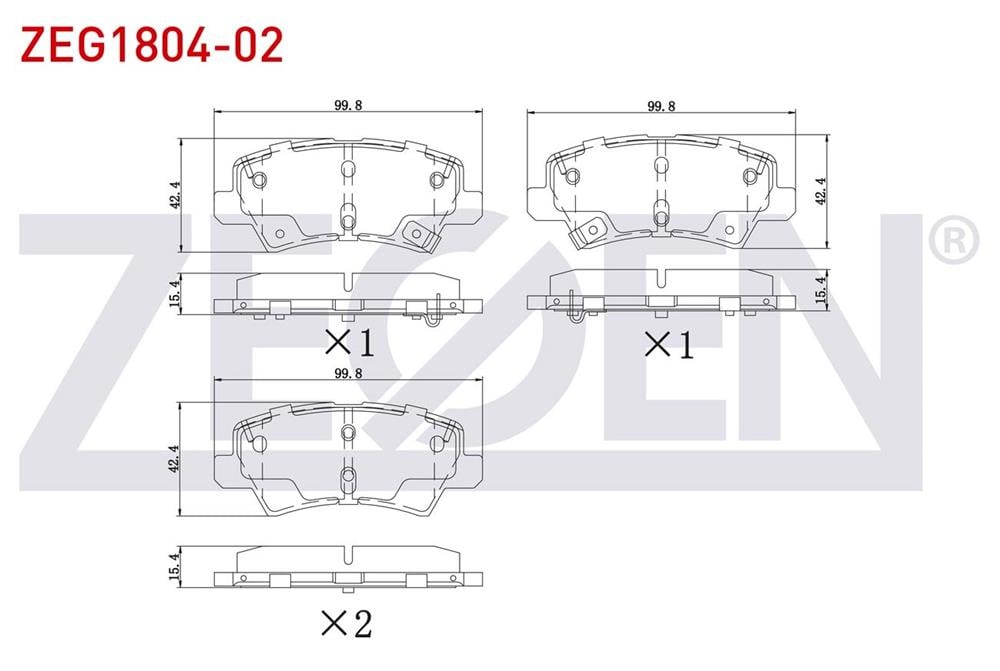 KIA PİCANTO 17=> ARKA FREN BALATASI 58302-G6A10 (ZEGEN)