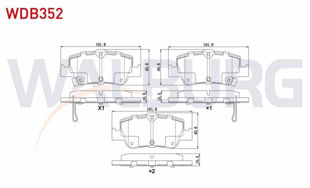 TOYOTA AURİS 08- ARKA FREN BALATA DİZEL (WALBURG)