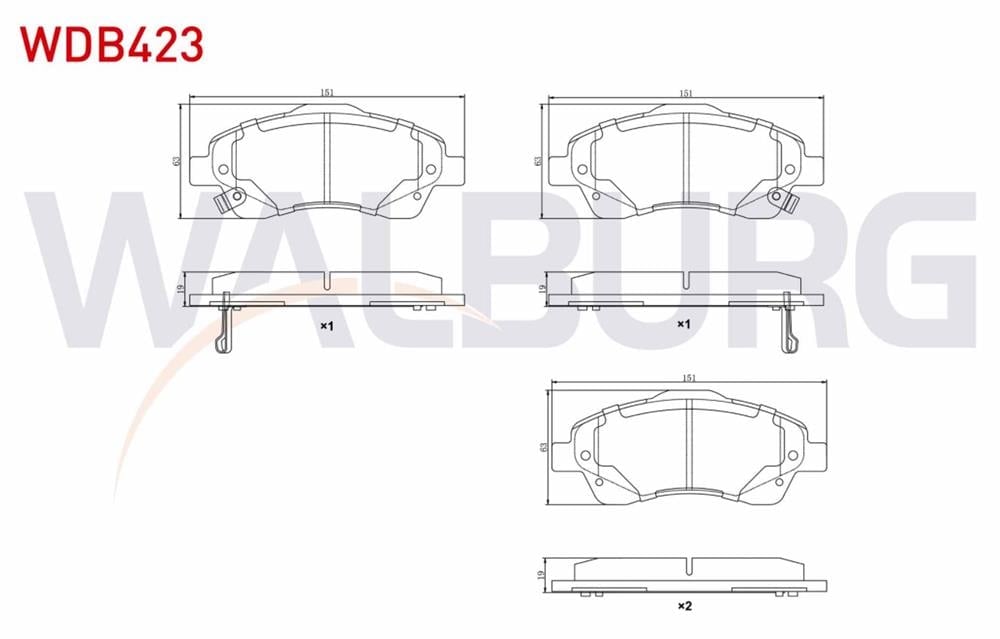 TOYOTA AVENSİS 03-08 ÖN FREN BALATASI (WALBURG)