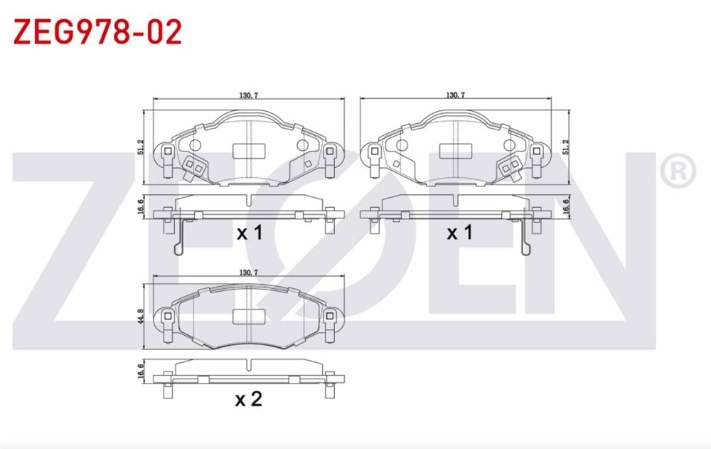 TOYOTA YARİS 99-06 ÖN FREN BALATASI (ZEGEN)