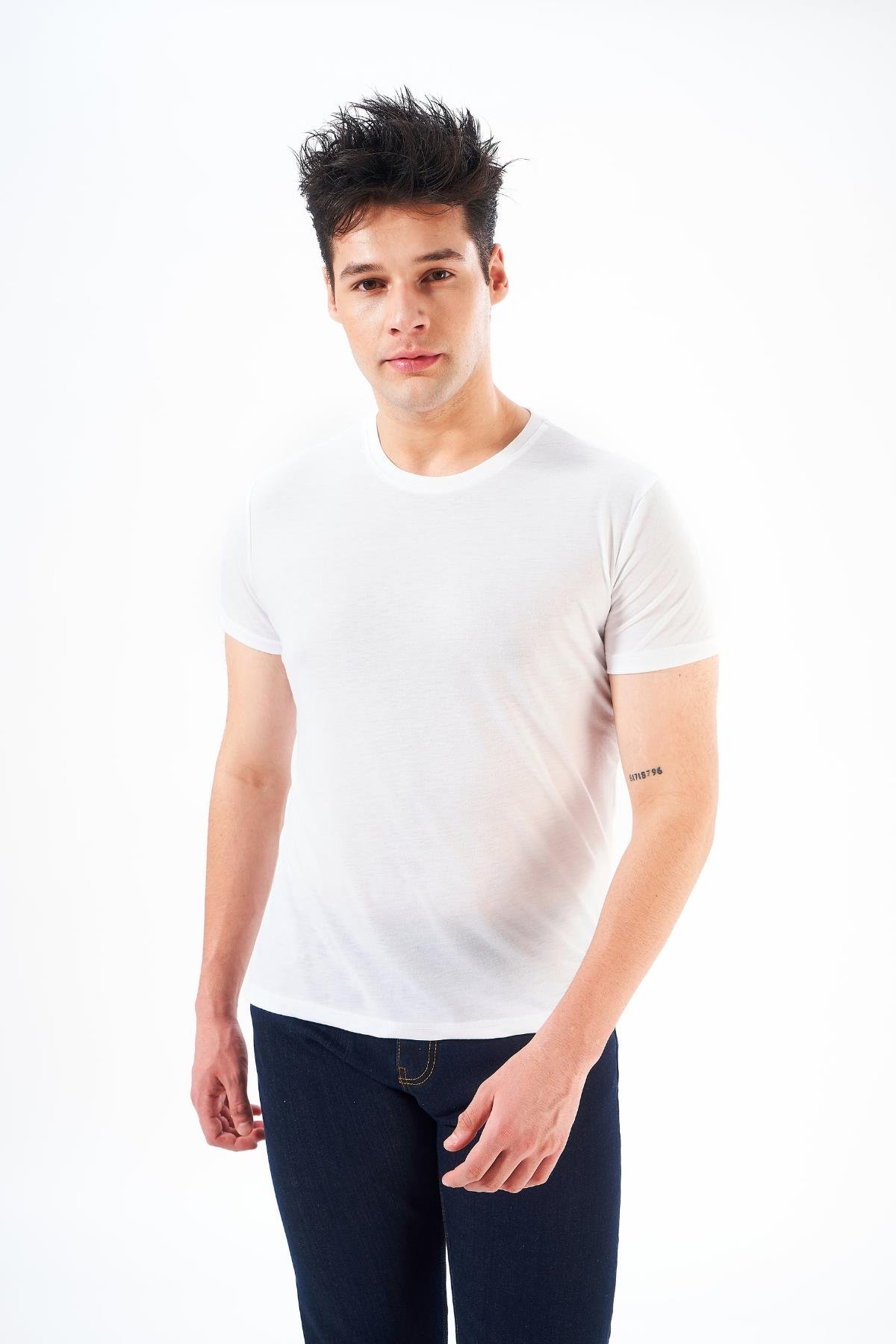 FINGER PRINTErkek Organik Kumaş Basic T-shirt