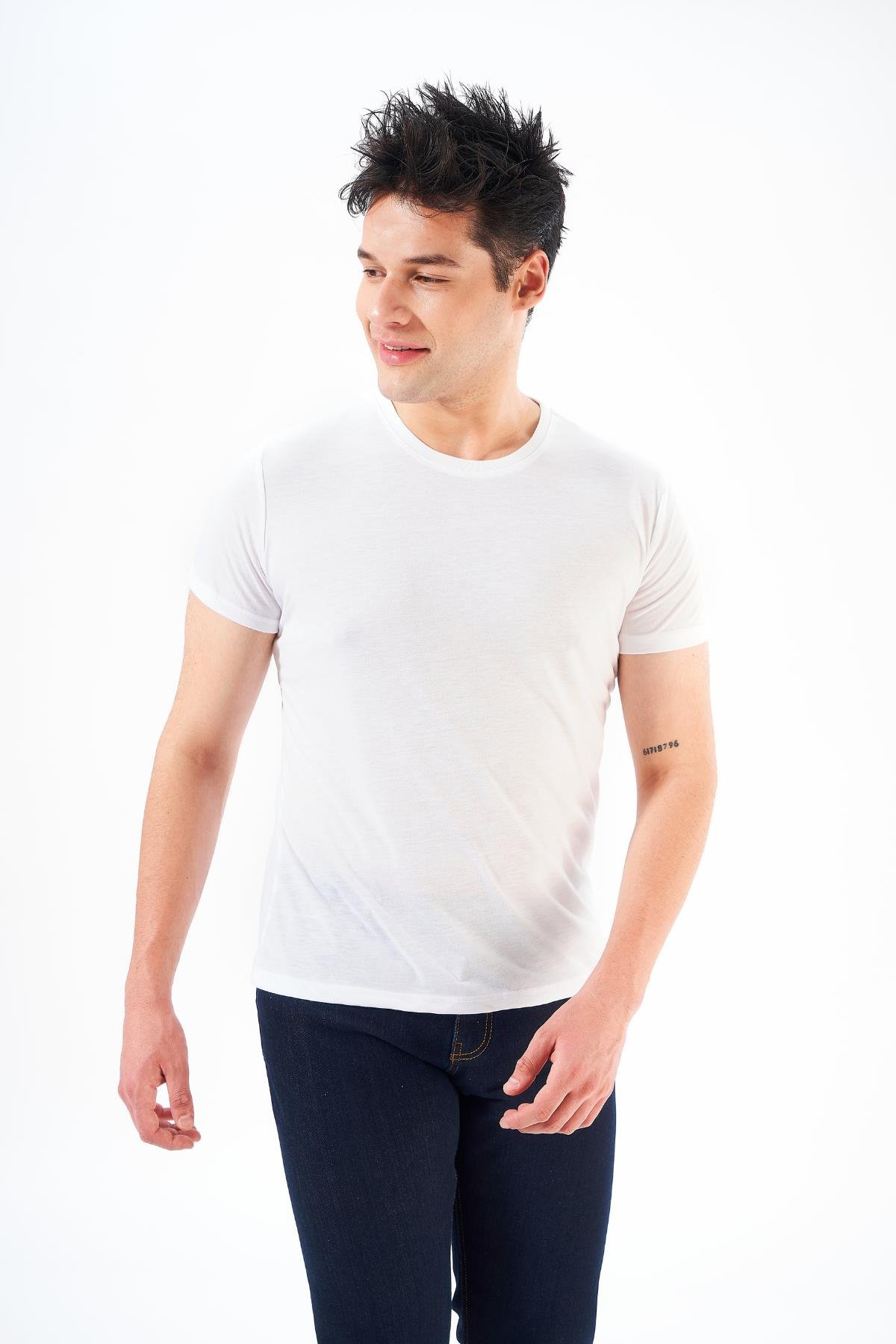 FINGER PRINTErkek Organik Kumaş Basic T-shirt
