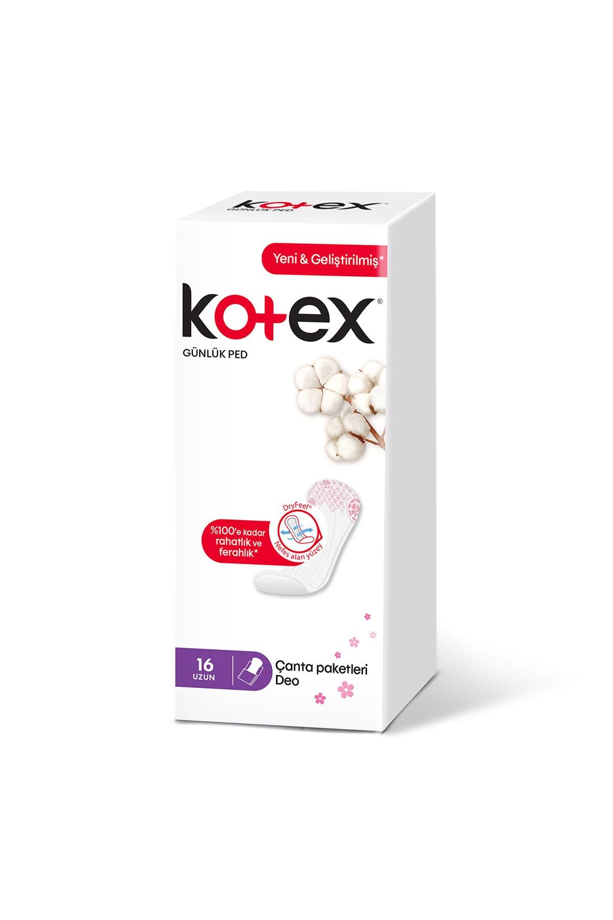 KOTEX 16`LI GUNLUK PED UZUN