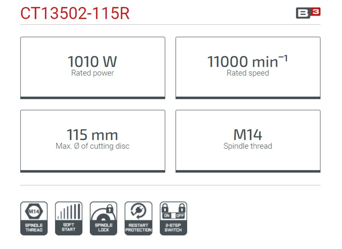 Crown Avuç Taşlama 
1010 W - 125 mm