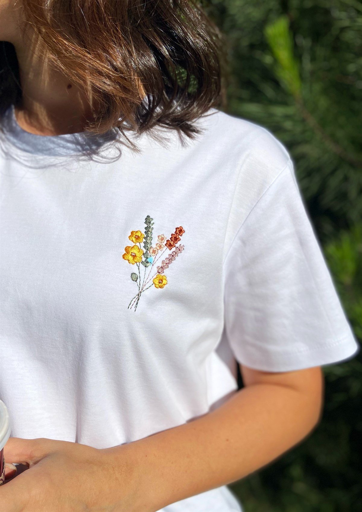 Miami Nakışlı Beyaz Tişört