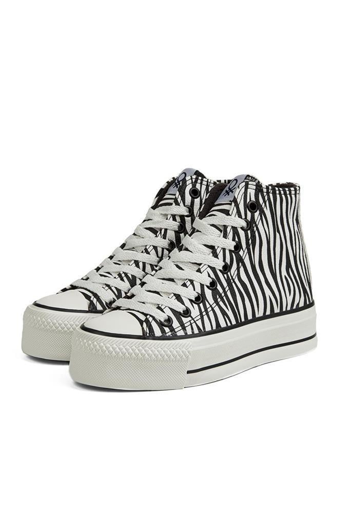 BENETTON Kadın Zebra Spor Ayakkabı BN-30835