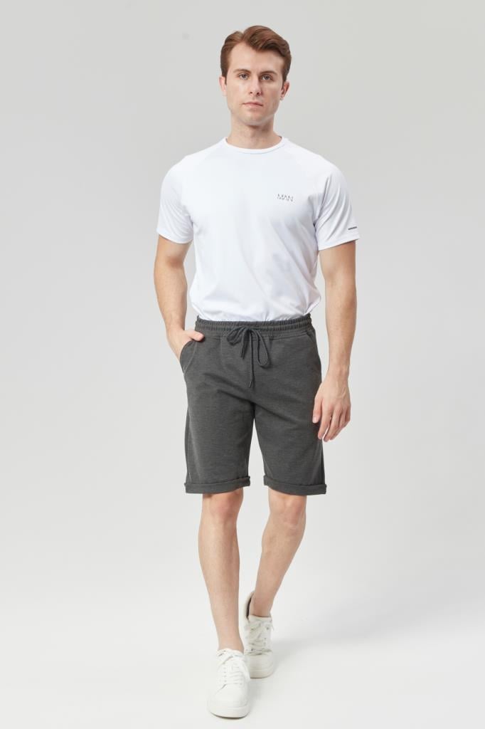 DENIMFIELD Erkek Kalın Kumaş Beli Lastikli Penye Şort 2405796