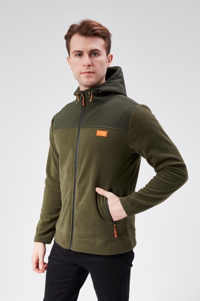 DİANDOR Erkek Regular Fit Kapüşonlu Tam Fermuarlı Polar Sweatshirt 2325205