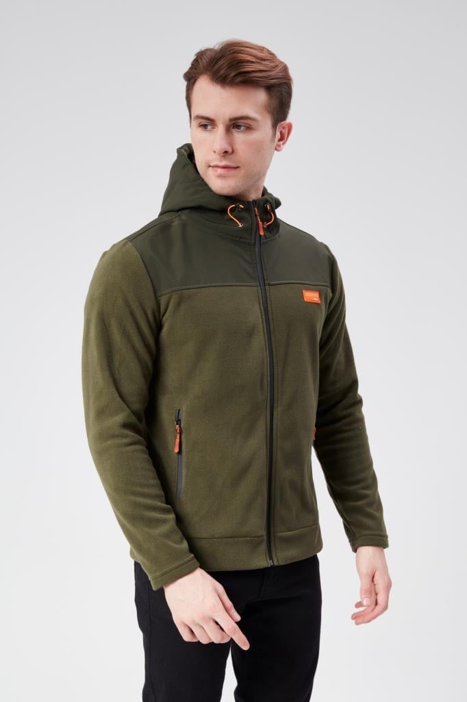 DİANDOR Erkek Regular Fit Kapüşonlu Tam Fermuarlı Polar Sweatshirt 2325205