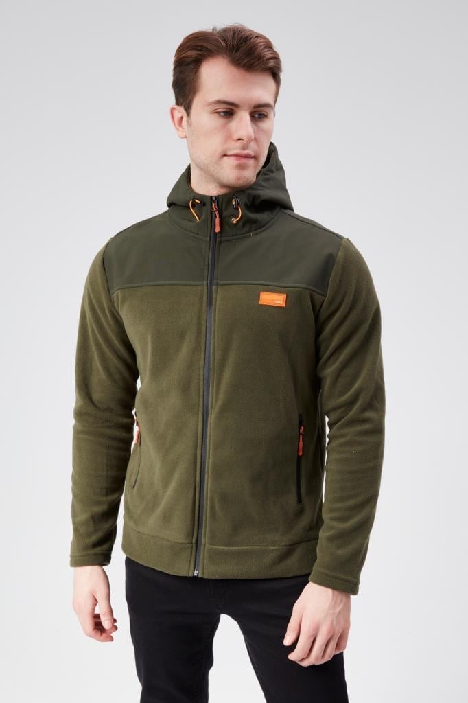 DİANDOR Erkek Regular Fit Kapüşonlu Tam Fermuarlı Polar Sweatshirt 2325205