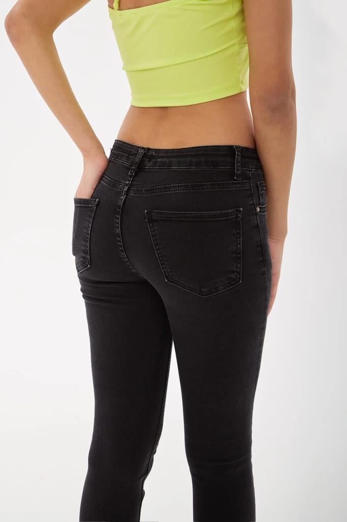 FASHION FRIENDS Kadın Skinny Fit Dar Paça Düşük Bel Jean Pantolon 24y0565k1