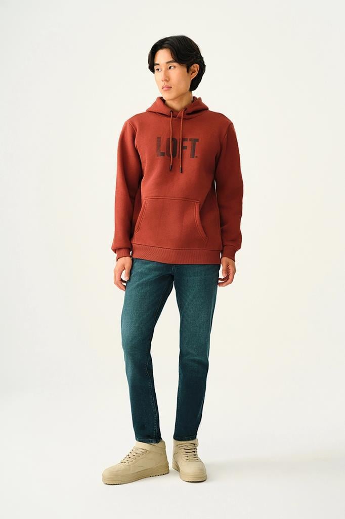 LOFT Erkek Regular Fit Kapüşonlu Sweatshirt LF2038246 